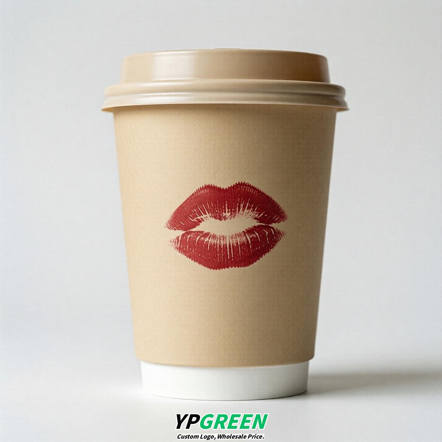 Champagne Paper Cups with Lips Print 10oz/12oz/16oz/20oz/22oz