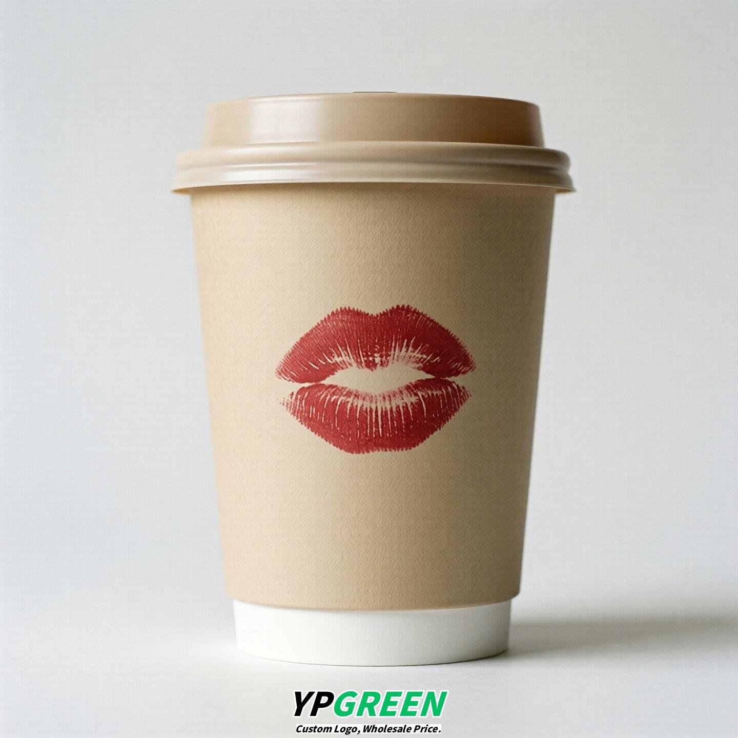 Champagne Paper Cups with Lips Print 10oz/12oz/16oz/20oz/22oz