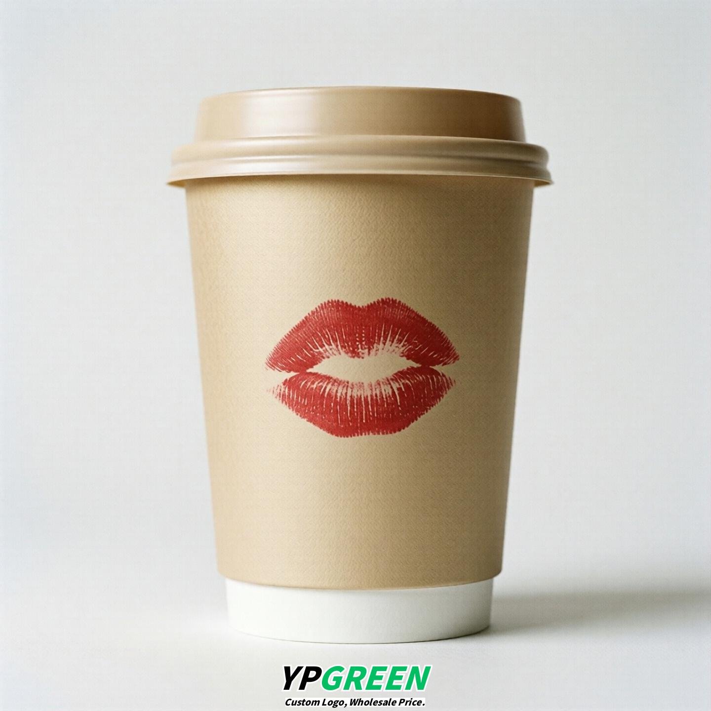 Champagne Paper Cups with Lips Print 10oz/12oz/16oz/20oz/22oz