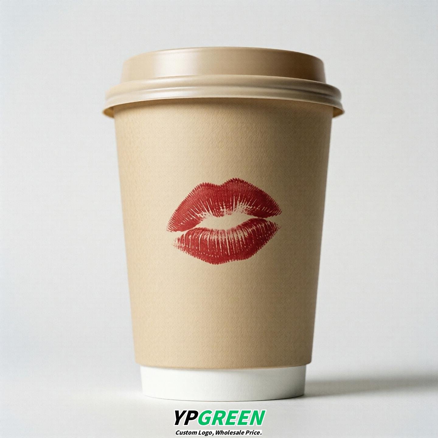 Champagne Paper Cups with Lips Print 10oz/12oz/16oz/20oz/22oz