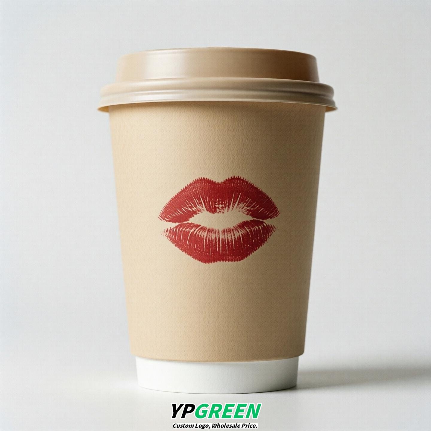 Champagne Paper Cups with Lips Print 10oz/12oz/16oz/20oz/22oz