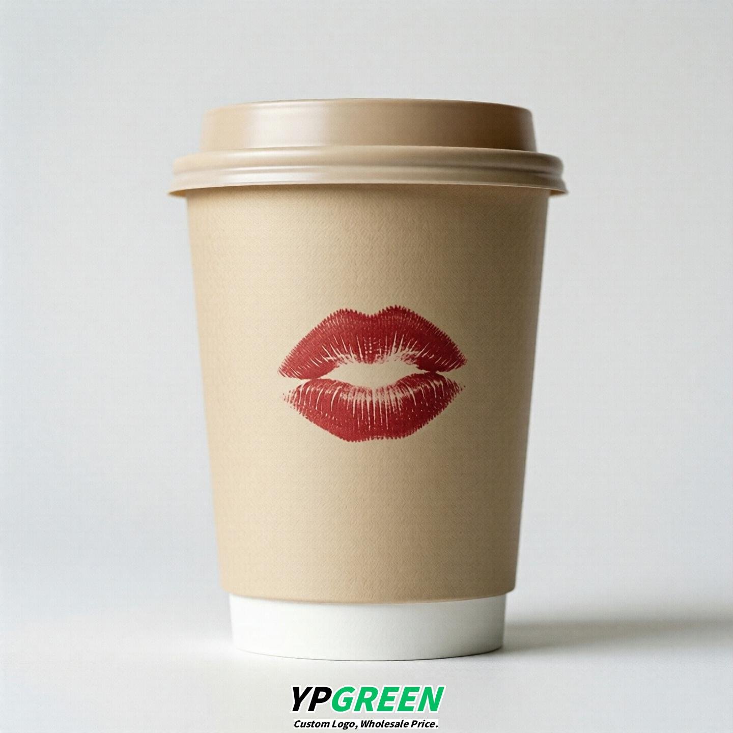 Champagne Paper Cups with Lips Print 10oz/12oz/16oz/20oz/22oz
