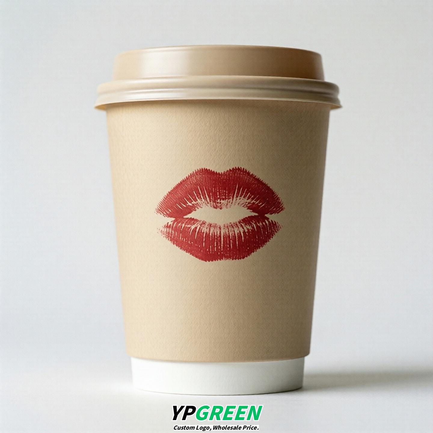 Champagne Paper Cups with Lips Print 10oz/12oz/16oz/20oz/22oz