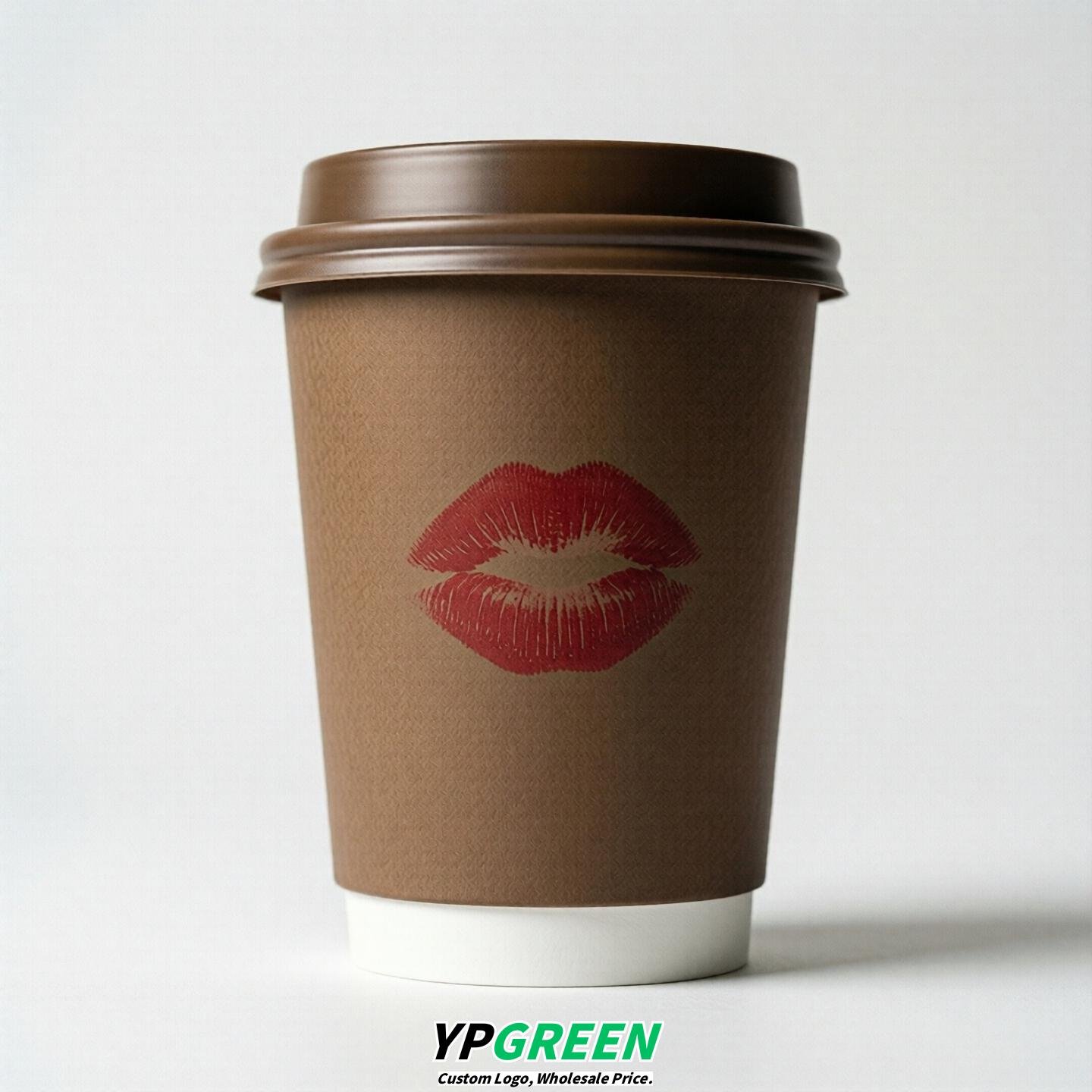 Coffee Paper Cups with Lips Print 10oz/12oz/16oz/20oz/22oz