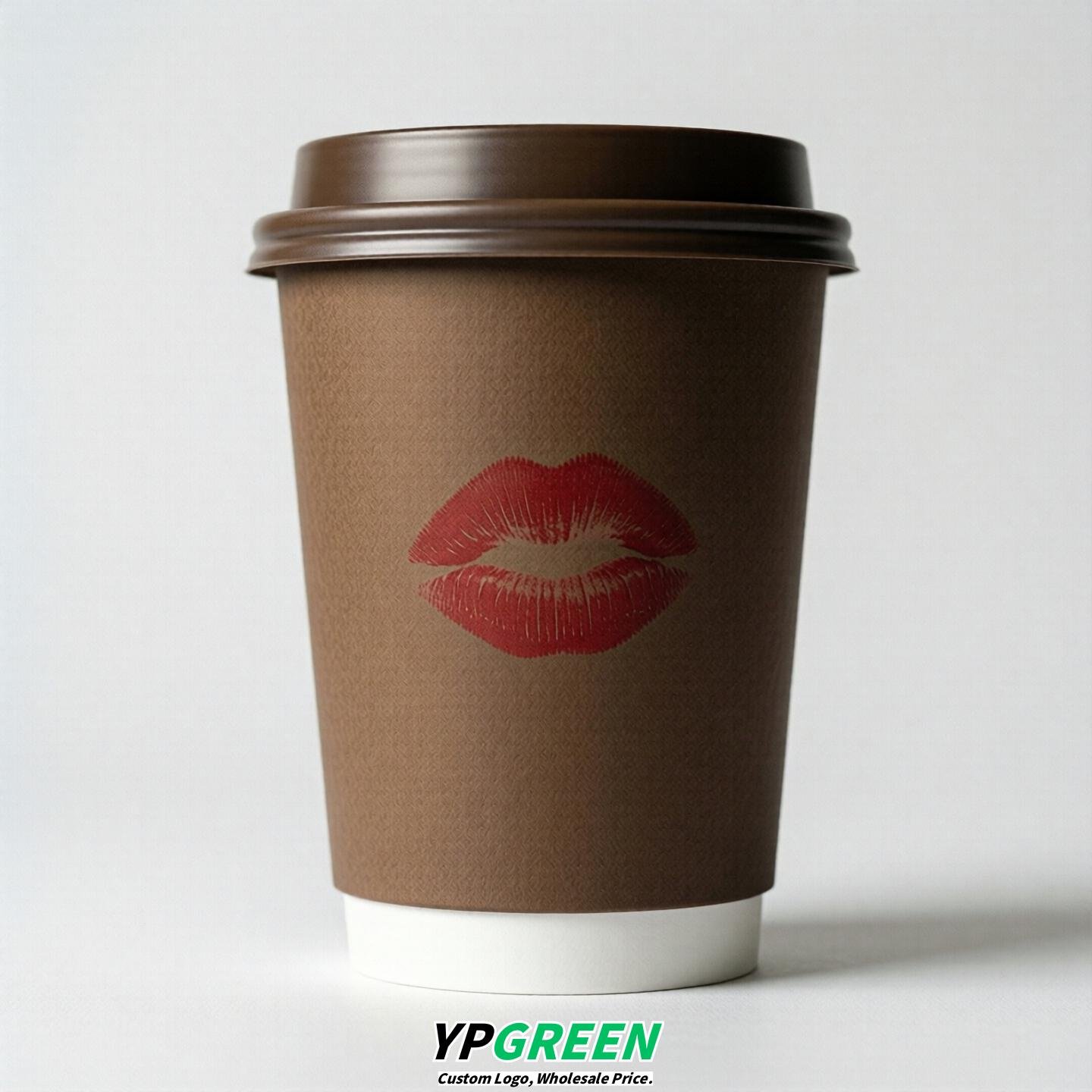 Coffee Paper Cups with Lips Print 10oz/12oz/16oz/20oz/22oz