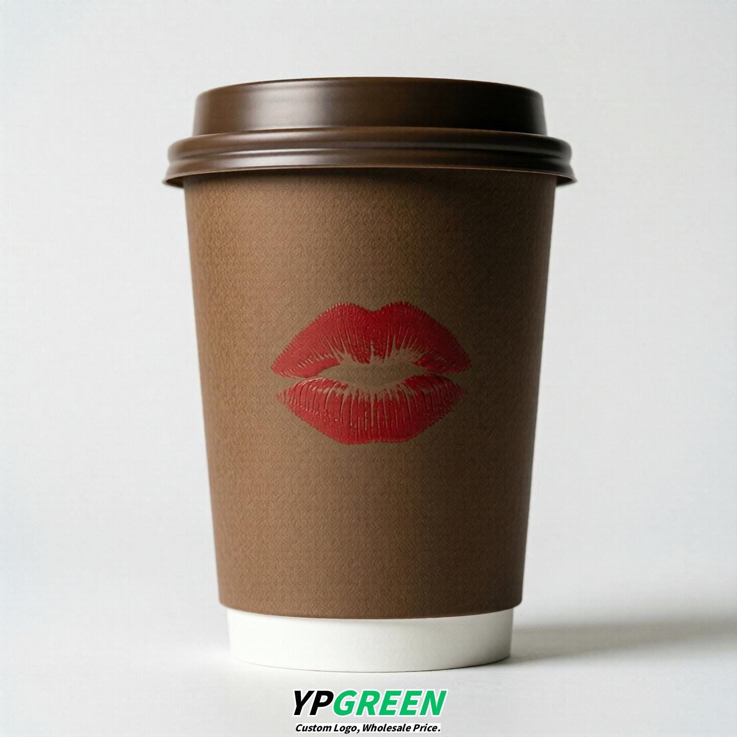 Coffee Paper Cups with Lips Print 10oz/12oz/16oz/20oz/22oz