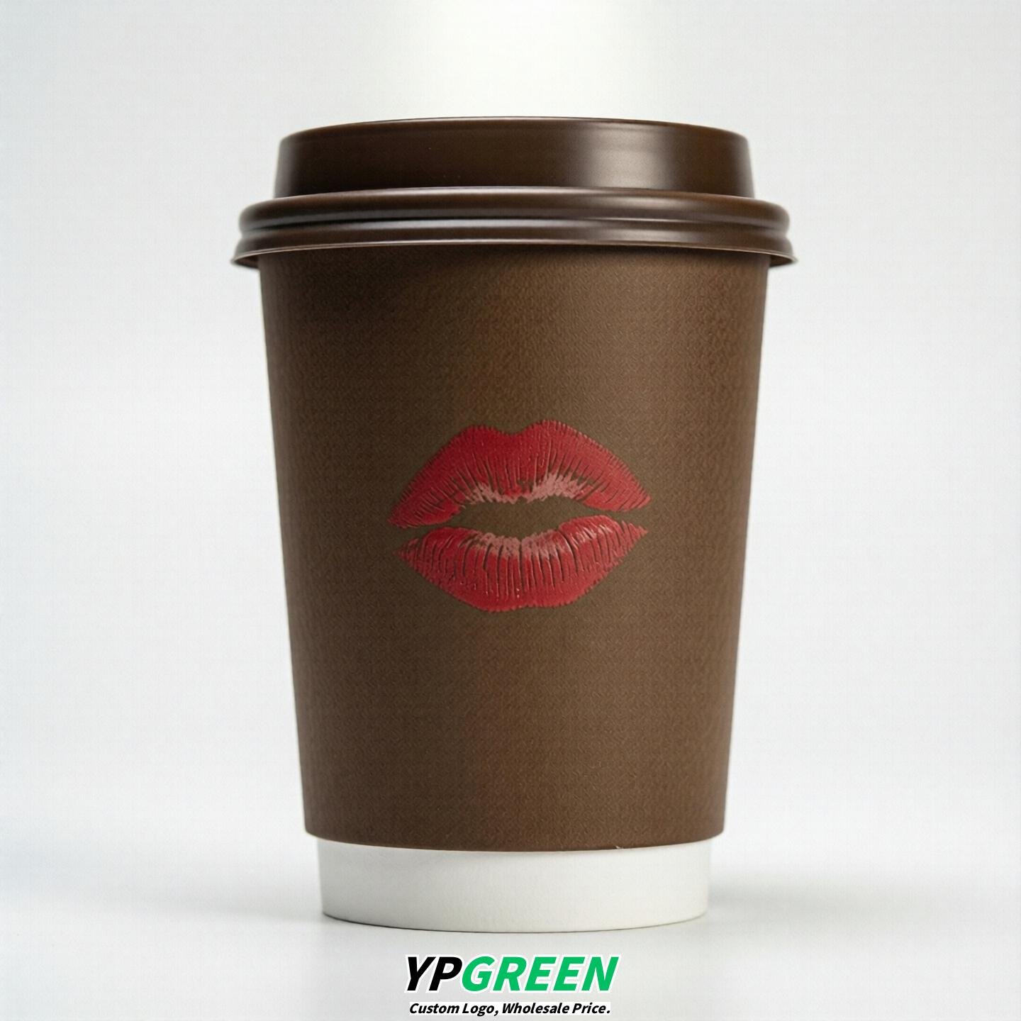Coffee Paper Cups with Lips Print 10oz/12oz/16oz/20oz/22oz