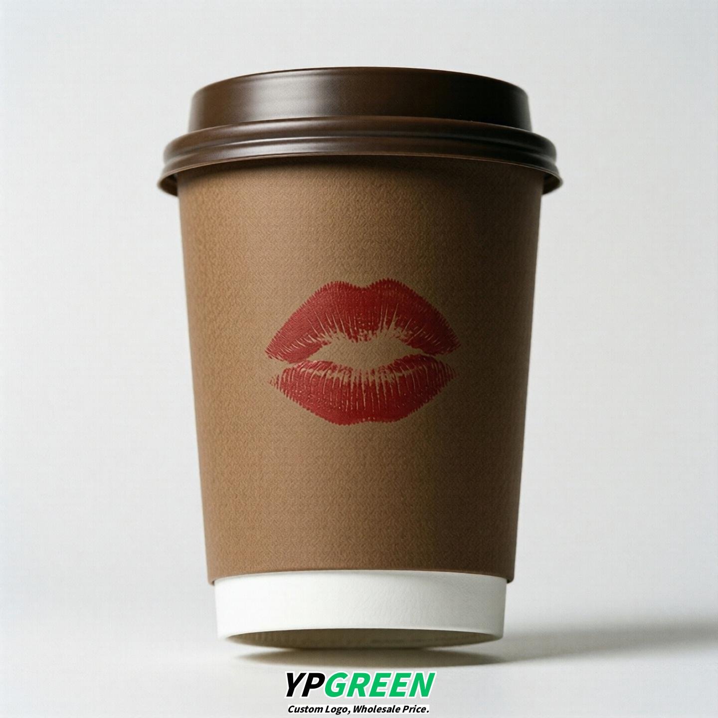 Coffee Paper Cups with Lips Print 10oz/12oz/16oz/20oz/22oz