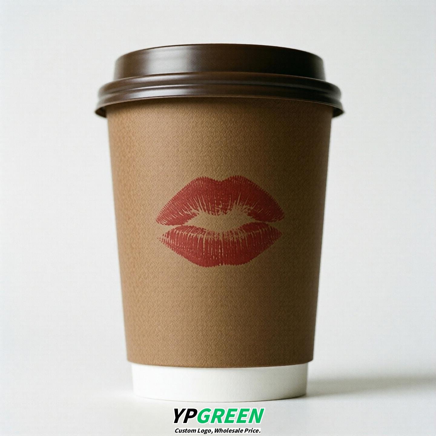 Coffee Paper Cups with Lips Print 10oz/12oz/16oz/20oz/22oz