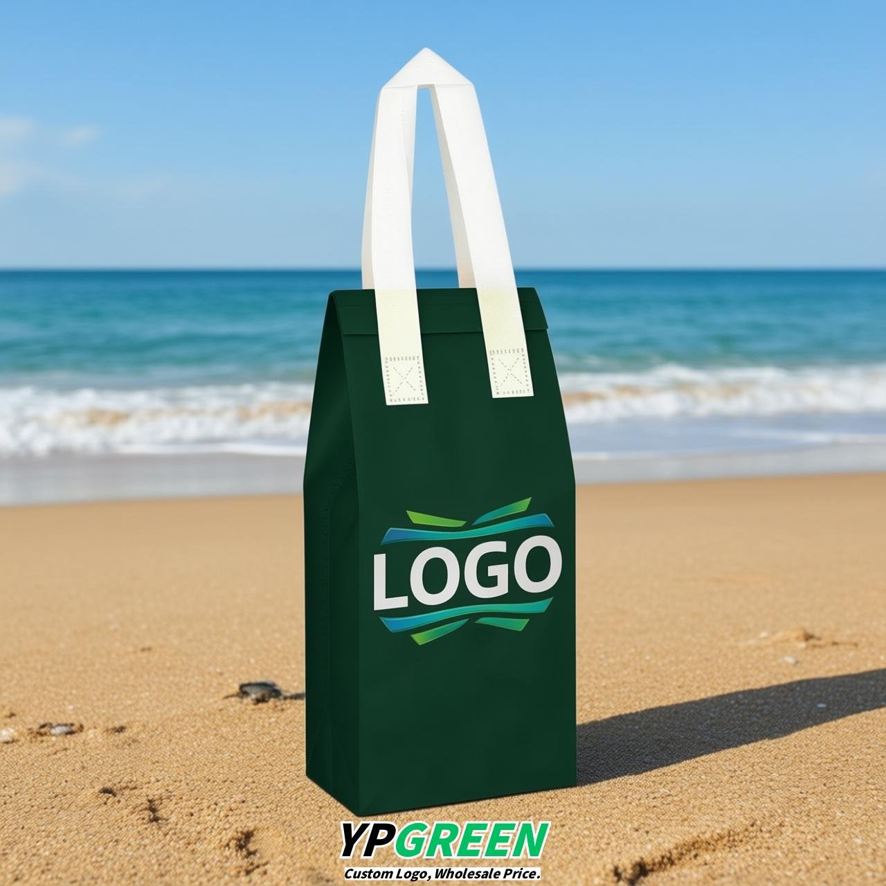 Dark Green Individual insulated take away bags wholesale 11x4.7x3.9 inches Thermal Beverage Take Out Bags Dark Green Individual insulated take away bags wholesale 11x4.7x3.9 inches Thermal Beverage Take Out Bags