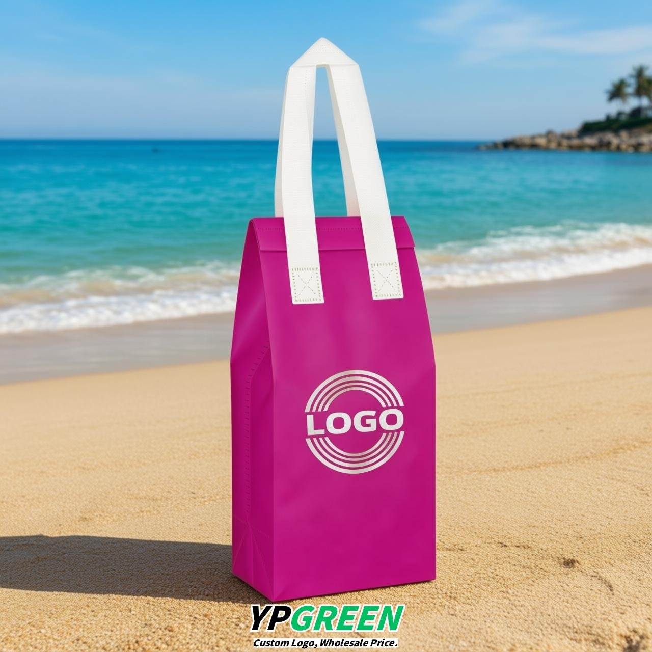 Fuchsia Individual insulated take away bags wholesale 11x4.7x3.9 inches Thermal Beverage Take Out Bags Fuchsia Individual insulated take away bags wholesale 11x4.7x3.9 inches Thermal Beverage Take Out Bags