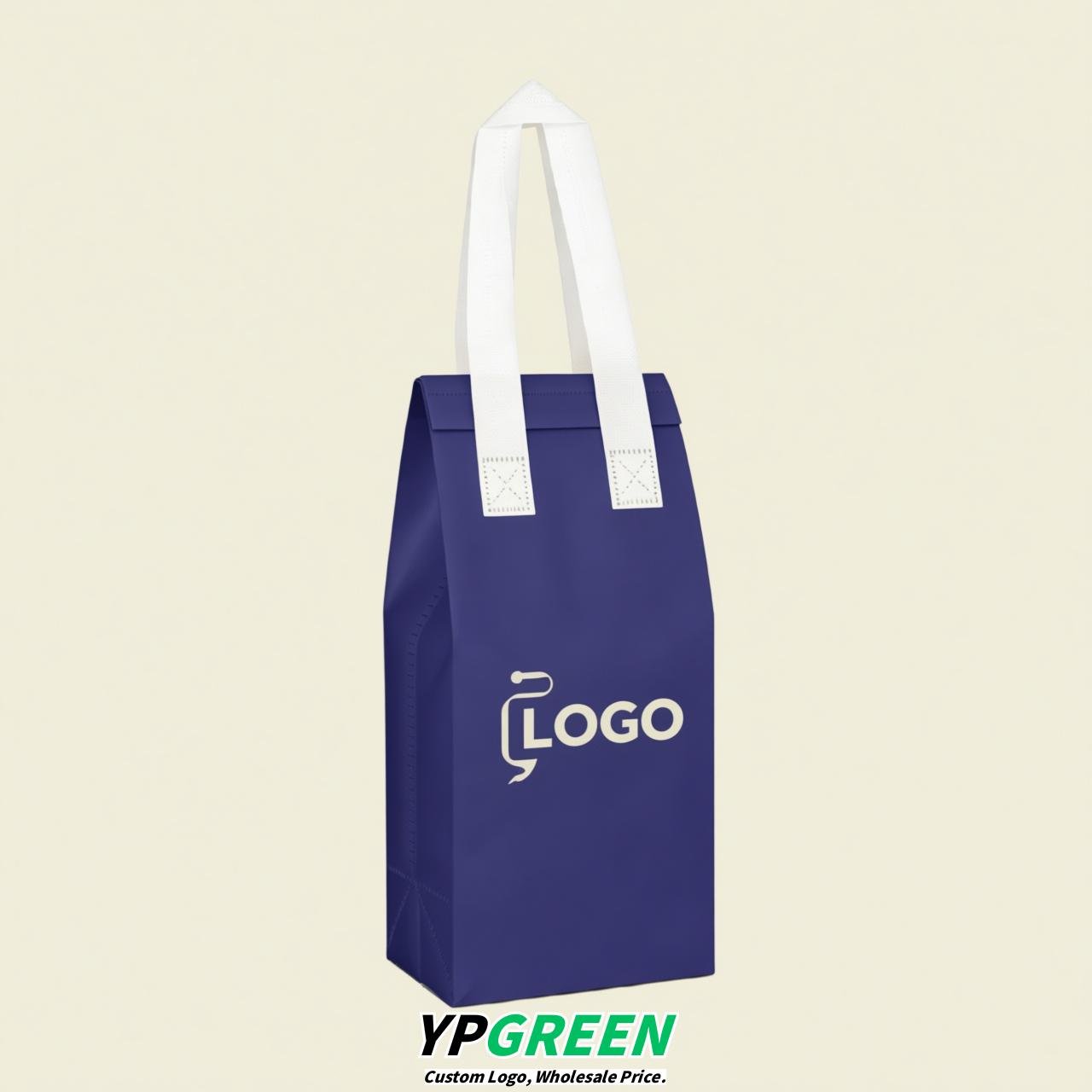 Indigo Individual insulated take away bags wholesale 11x4.7x3.9 inches Thermal Beverage Take Out Bags