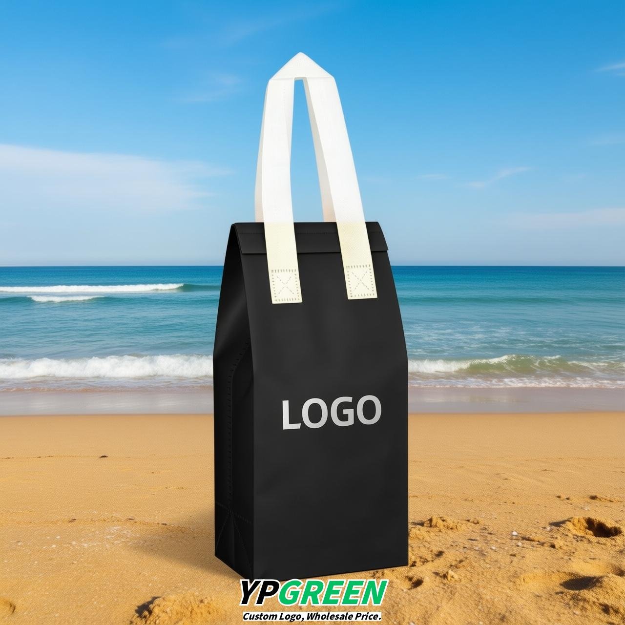 Jet Black Individual insulated take away bags wholesale 11x4.7x3.9 inches Thermal Beverage Take Out Bags Jet Black Individual insulated take away bags wholesale 11x4.7x3.9 inches Thermal Beverage Take Out Bags