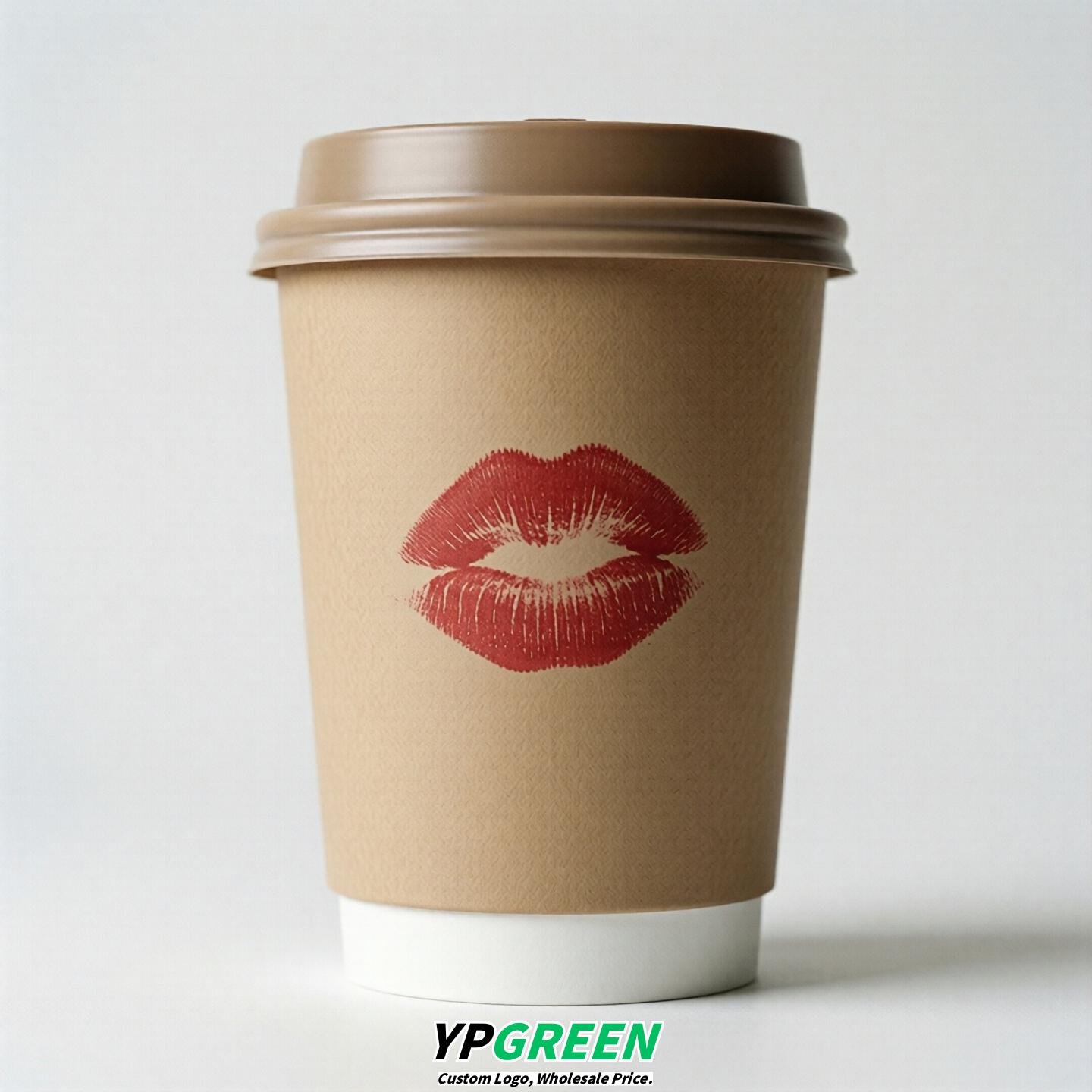 Latte Paper Cups with Lips Print 10oz/12oz/16oz/20oz/22oz