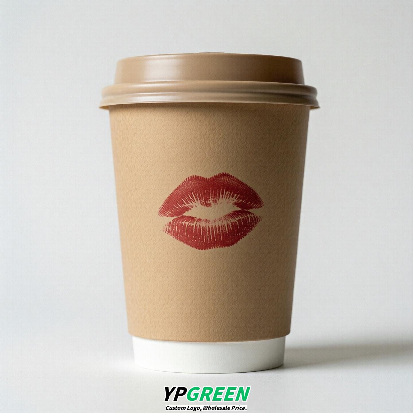 Latte Paper Cups with Lips Print 10oz/12oz/16oz/20oz/22oz