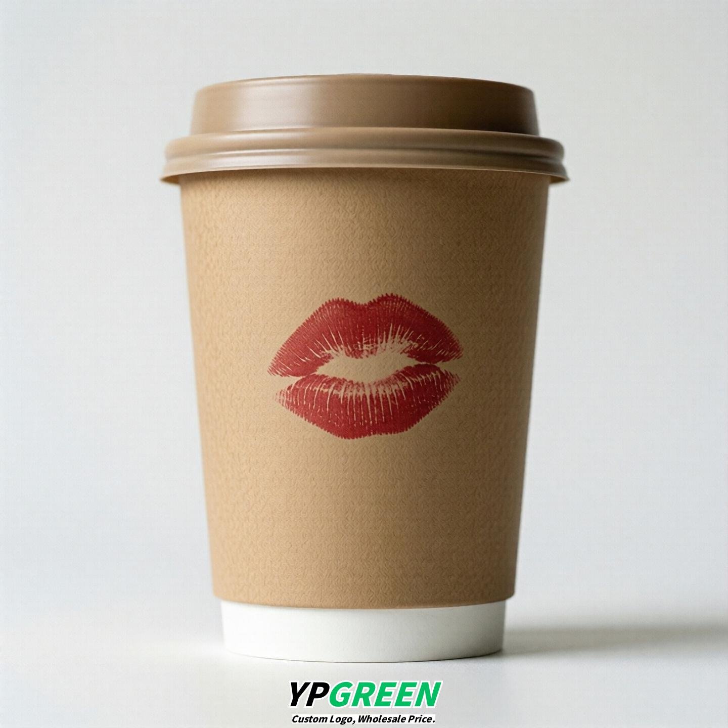 Latte Paper Cups with Lips Print 10oz/12oz/16oz/20oz/22oz