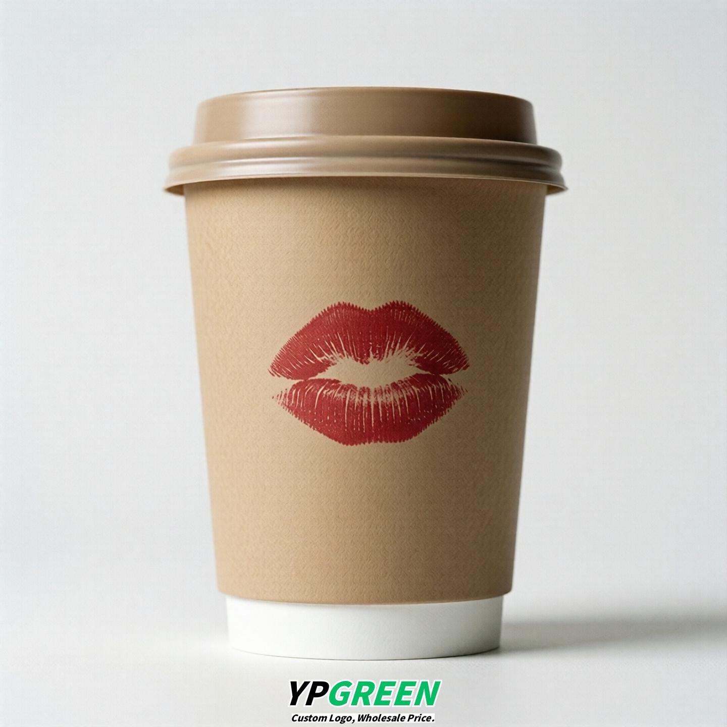 Latte Paper Cups with Lips Print 10oz/12oz/16oz/20oz/22oz