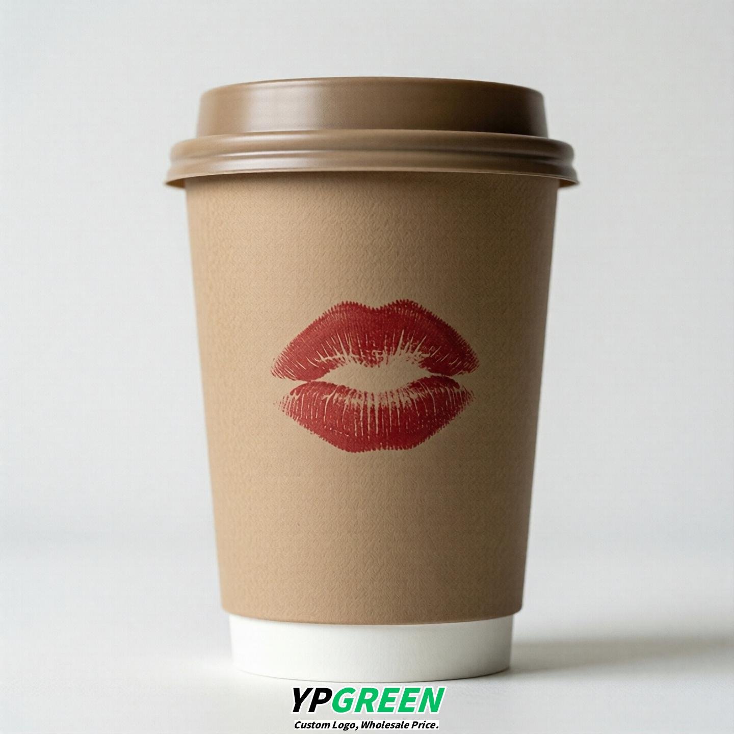 Latte Paper Cups with Lips Print 10oz/12oz/16oz/20oz/22oz