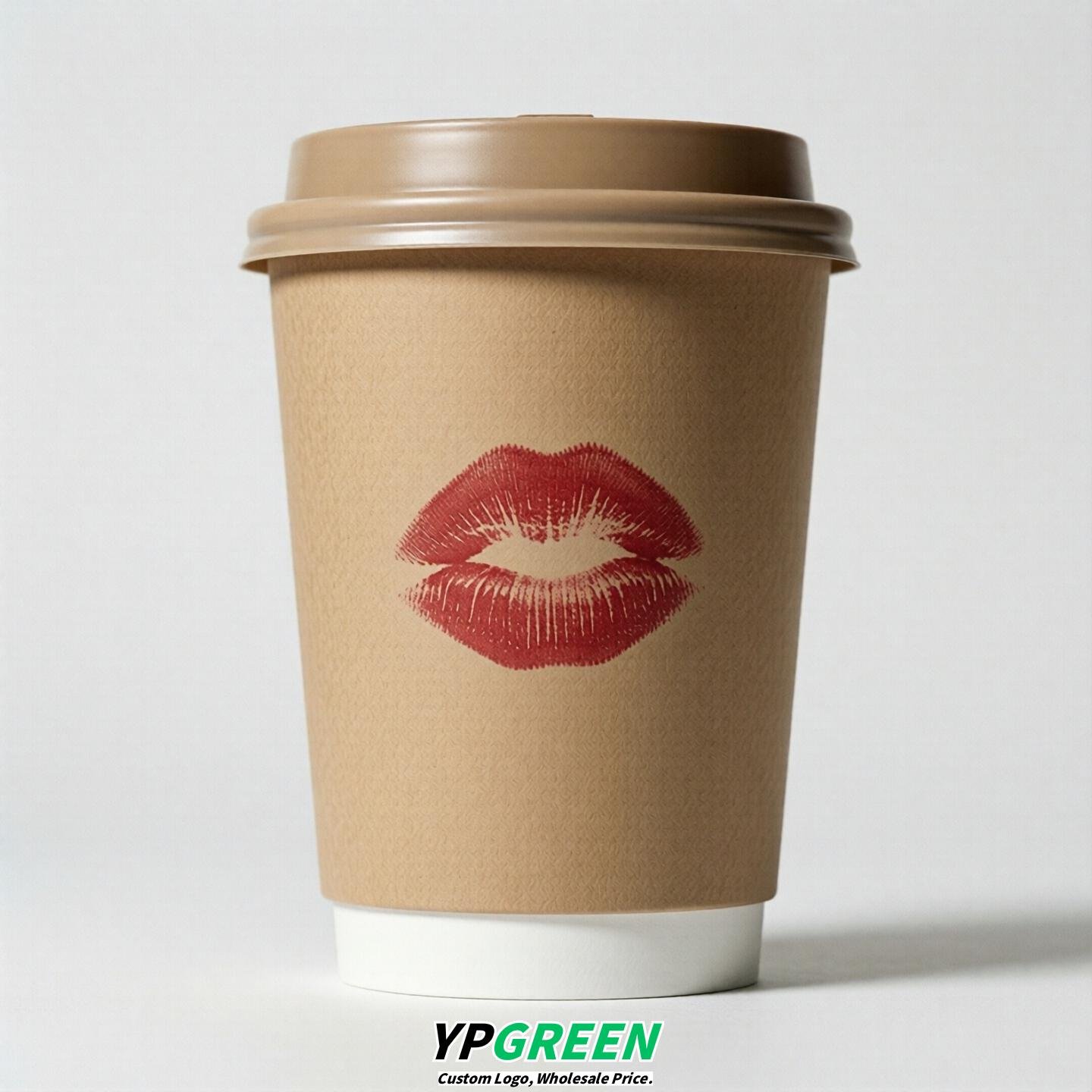 Latte Paper Cups with Lips Print 10oz/12oz/16oz/20oz/22oz