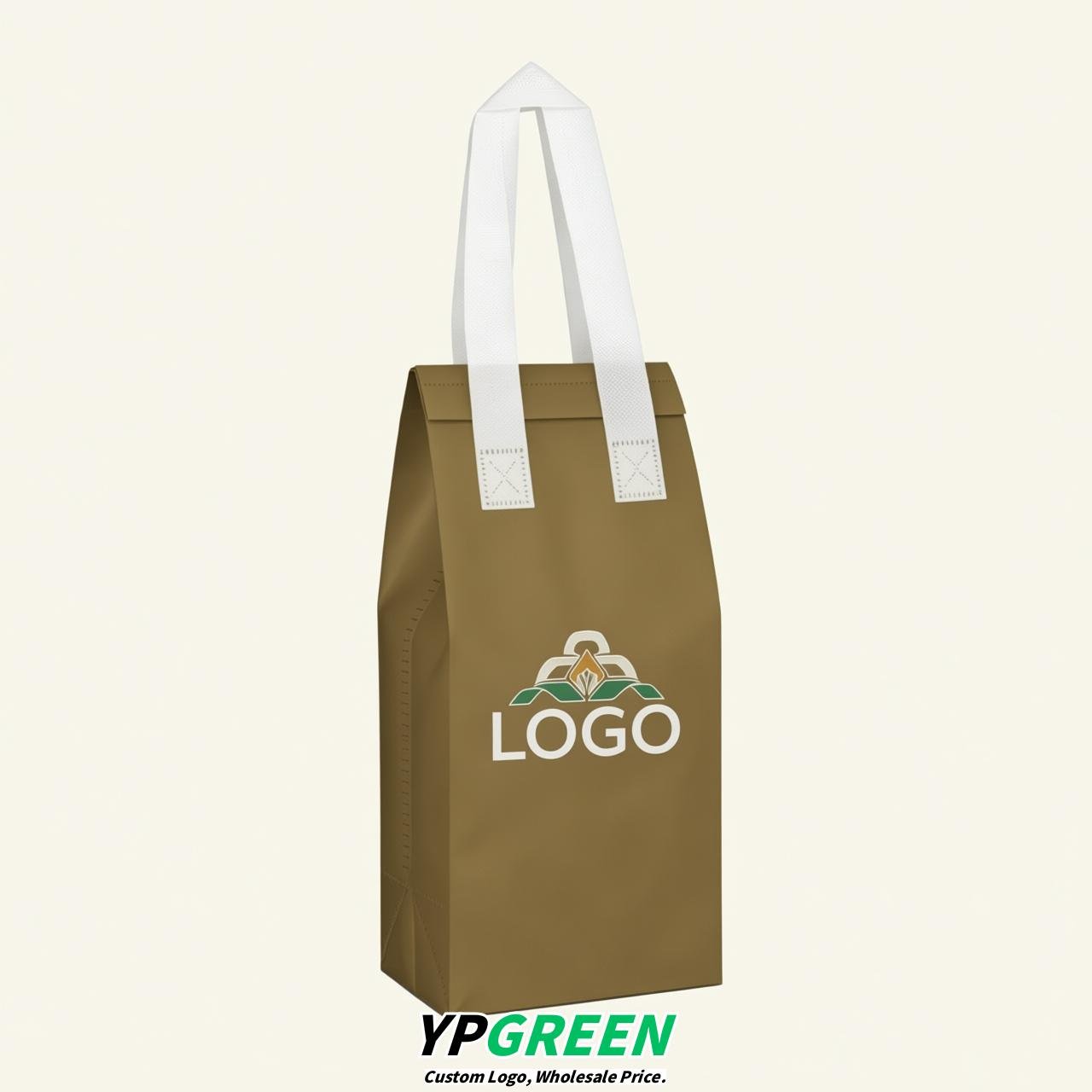 Ochre Individual insulated take away bags wholesale 11x4.7x3.9 inches Thermal Beverage Take Out Bags