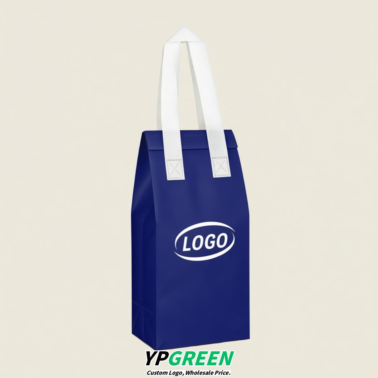 Prussian Blue Individual insulated take away bags wholesale 11x4.7x3.9 inches Thermal Beverage Take Out Bags