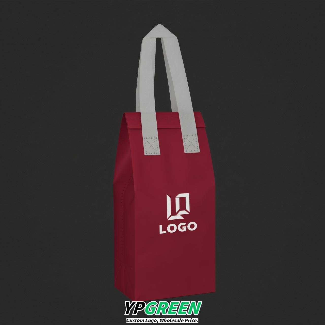 Scarlet Individual insulated take away bags wholesale 11x4.7x3.9 inches Thermal Beverage Take Out Bags