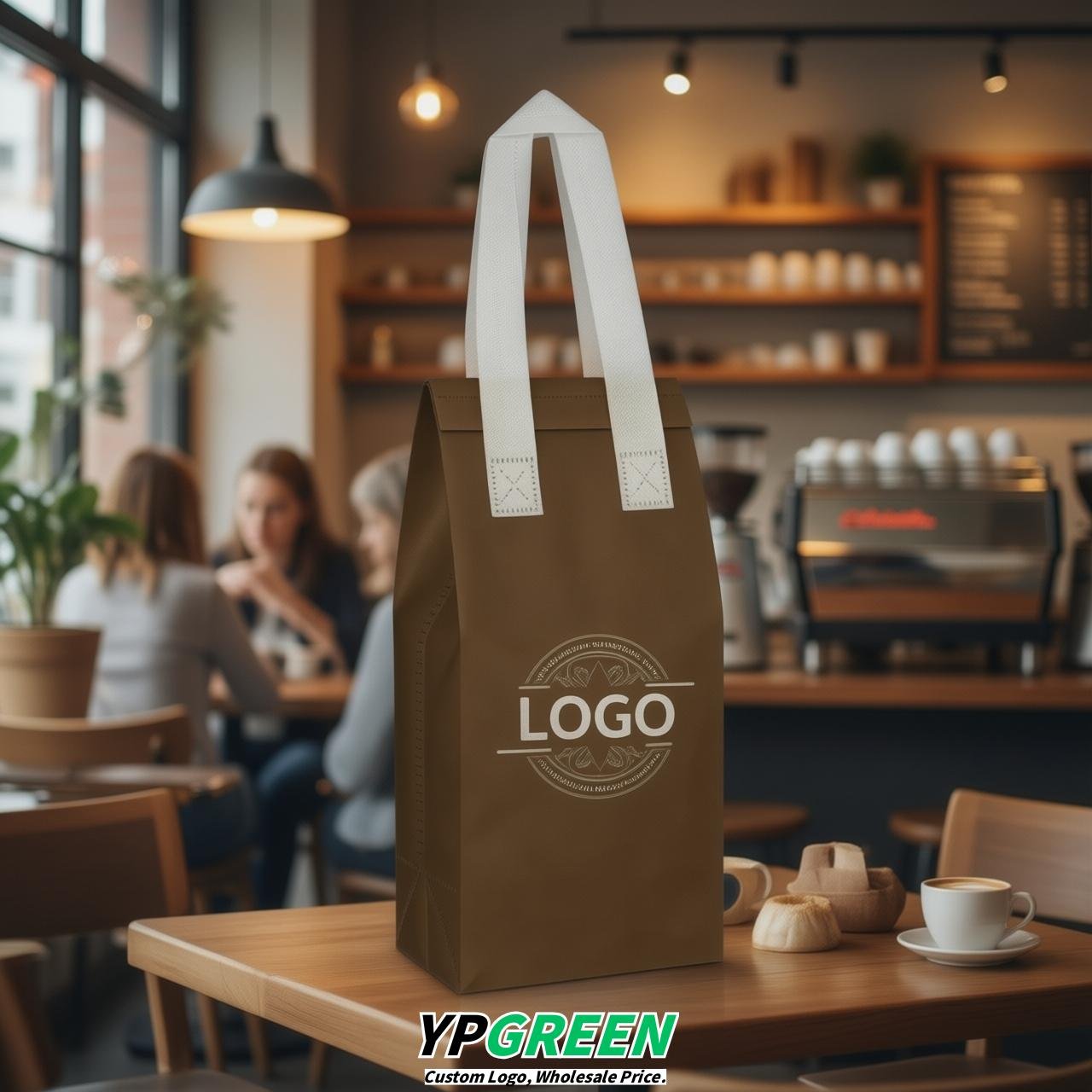 Umber Individual insulated take away bags wholesale 11x4.7x3.9 inches Thermal Beverage Take Out Bags