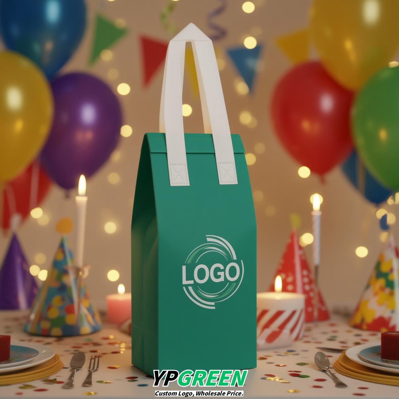Viridian Individual insulated take away bags wholesale 11x4.7x3.9 inches Thermal Beverage Take Out Bags