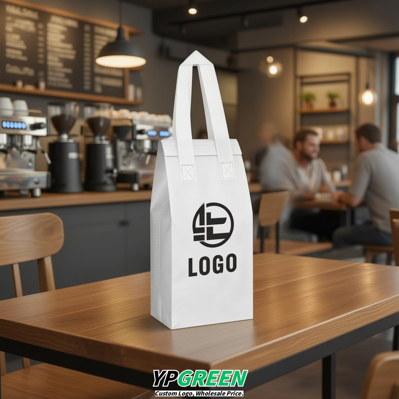 White Individual insulated take away bags wholesale 11x4.7x3.9 inches Thermal Beverage Take Out Bags