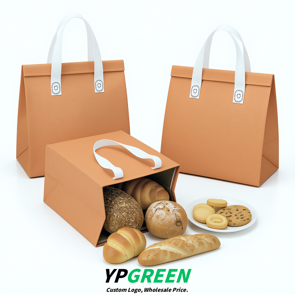 Apricot 4-Cup insulated take away bags wholesale 9.5 x 9.5 x 6 inches for Hot & Cold Drink Delivery