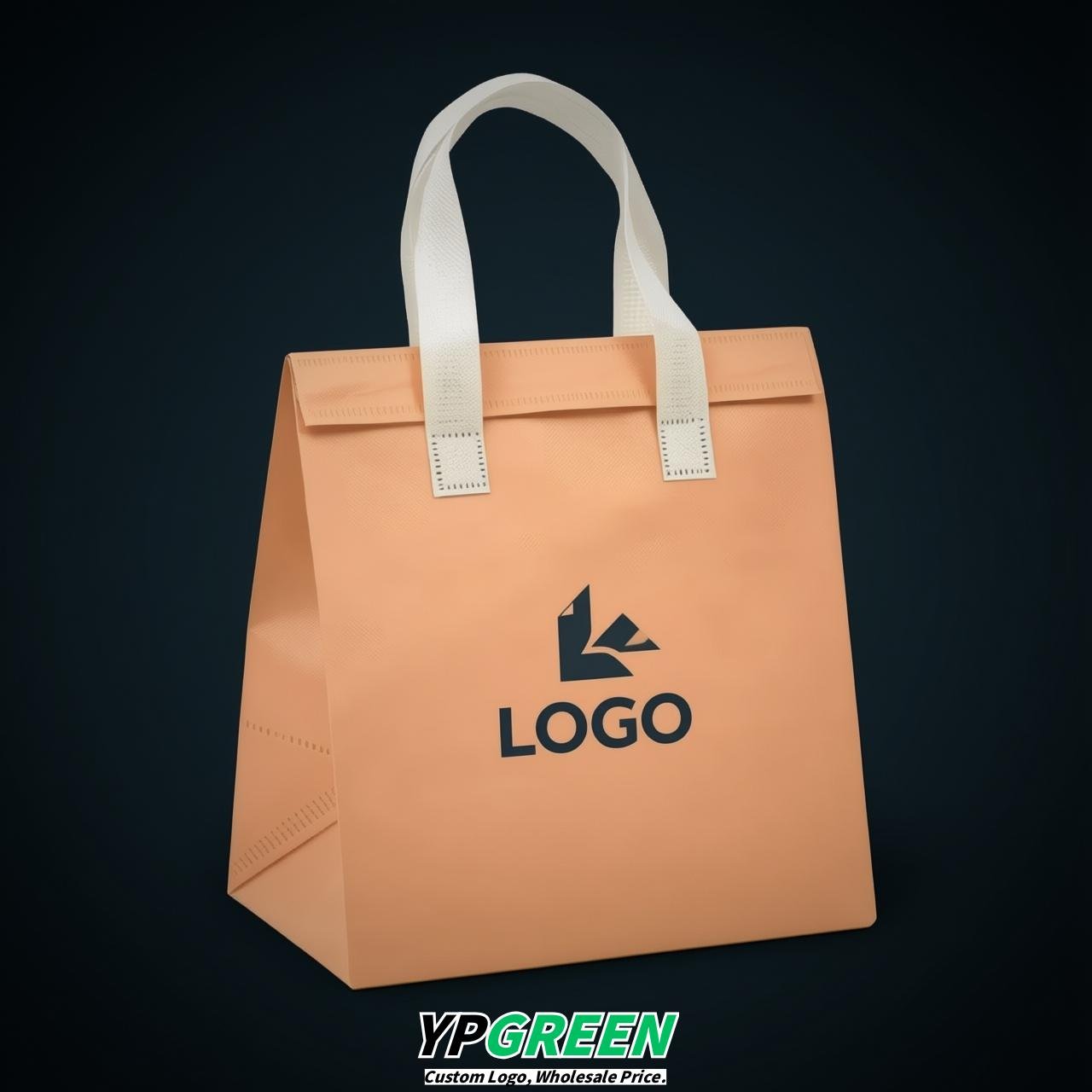 Apricot 4-Cup insulated take away bags wholesale 9.5 x 9.5 x 6 inches for Hot & Cold Drink Delivery