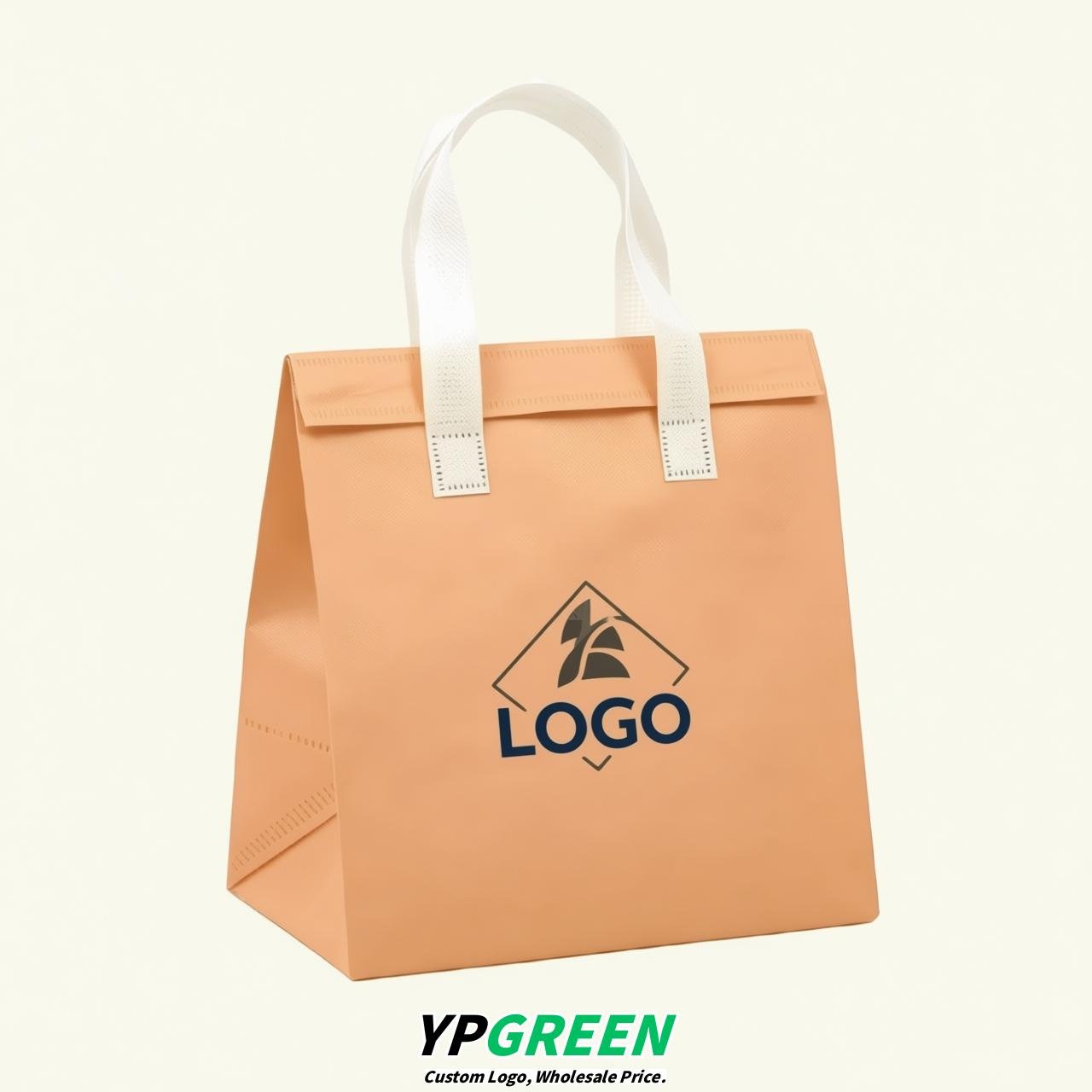 Apricot 4-Cup insulated take away bags wholesale 9.5 x 9.5 x 6 inches for Hot & Cold Drink Delivery
