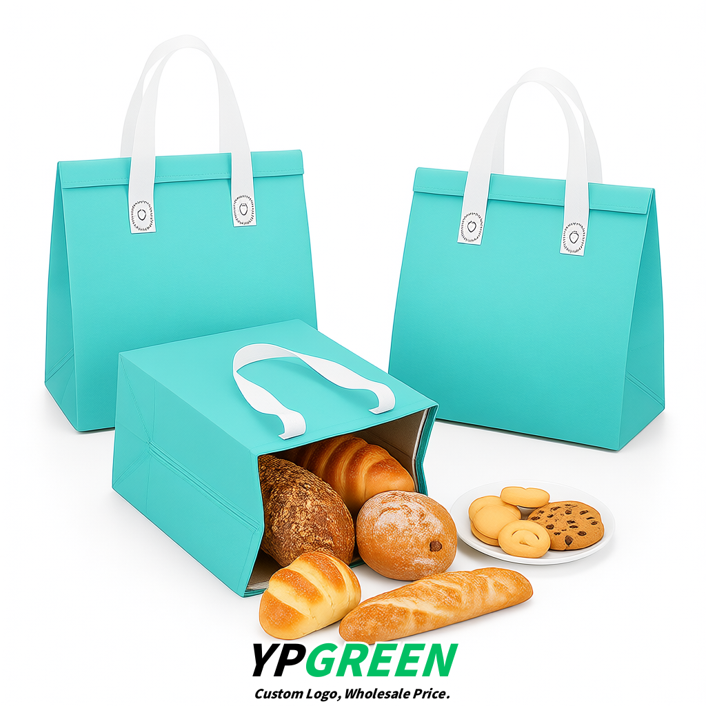 Aquamarine 4-Cup insulated take away bags wholesale 9.5 x 9.5 x 6 inches for Hot & Cold Drink Delivery