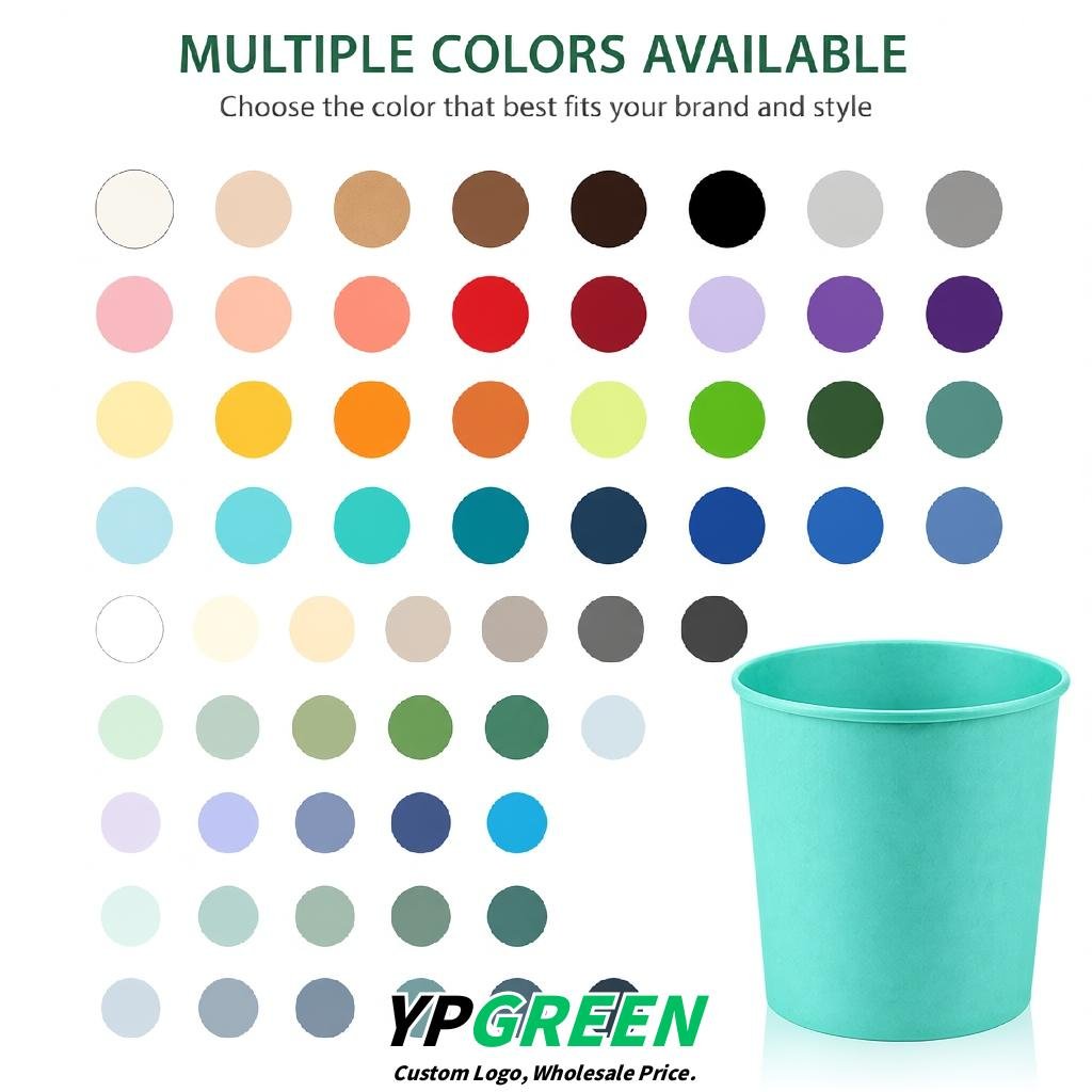 Aquamarine 85 oz Paper Buckets 6.9x5.7x6.3 Inches Cardboard Food Container