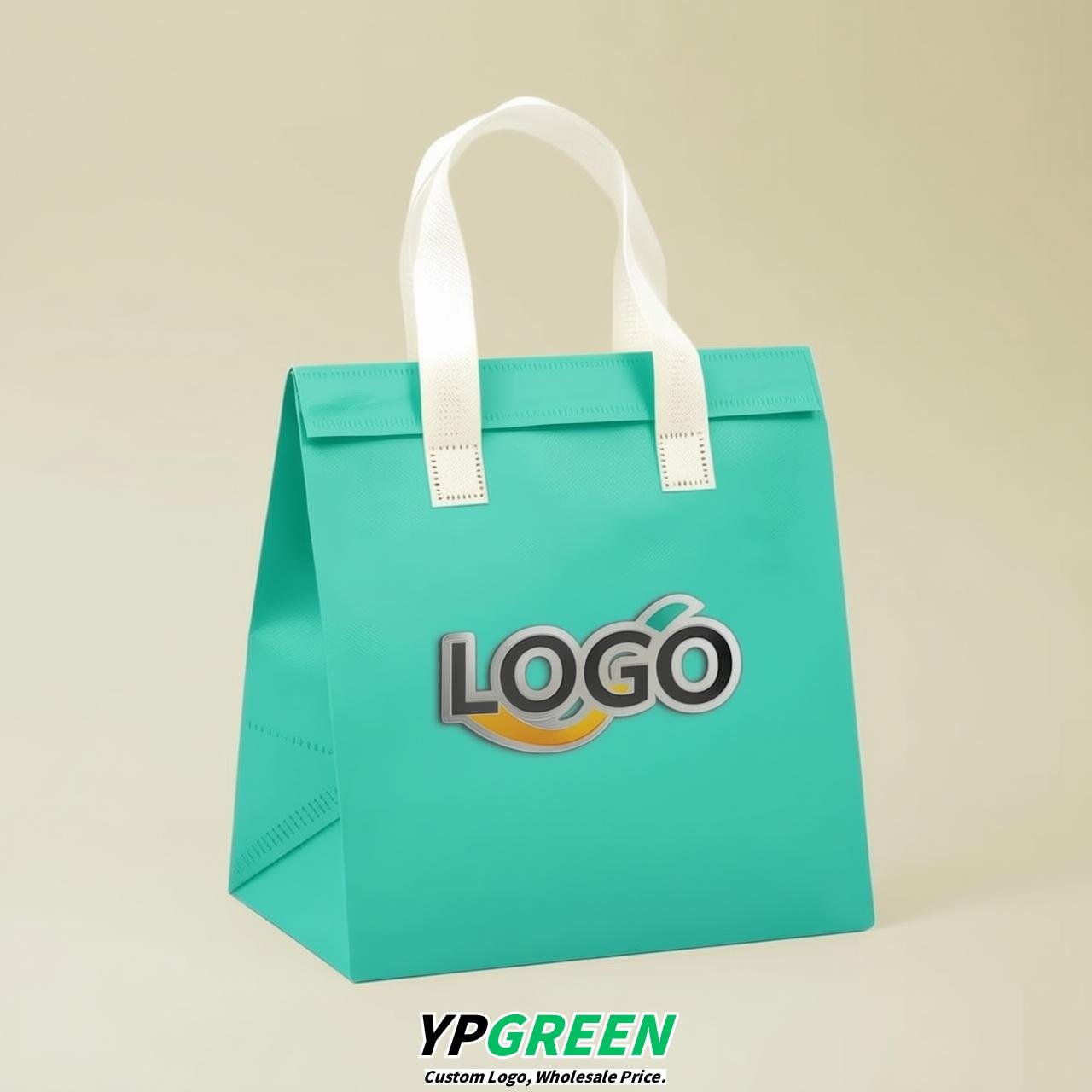Aquamarine 4-Cup insulated take away bags wholesale 9.5 x 9.5 x 6 inches for Hot & Cold Drink Delivery
