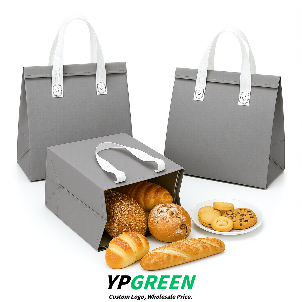 Aurora Gray 4-Cup insulated take away bags wholesale 9.5 x 9.5 x 6 inches for Hot & Cold Drink Delivery