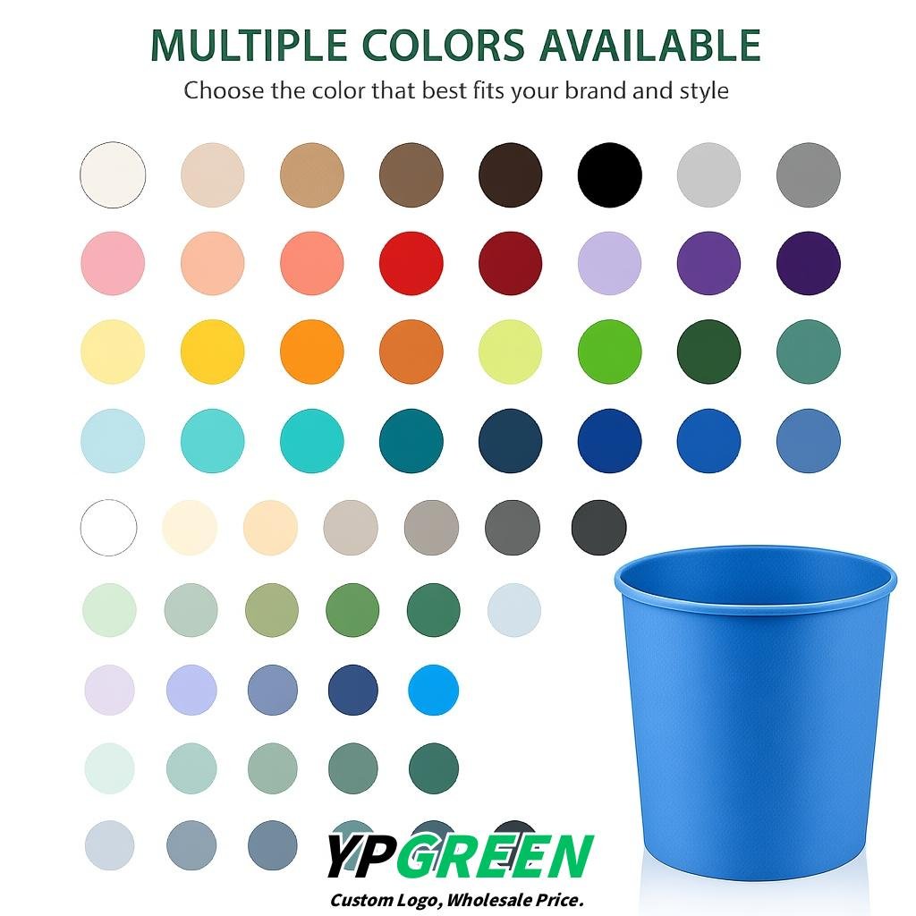 Blue 85 oz Paper Buckets 6.9x5.7x6.3 Inches Cardboard Food Container
