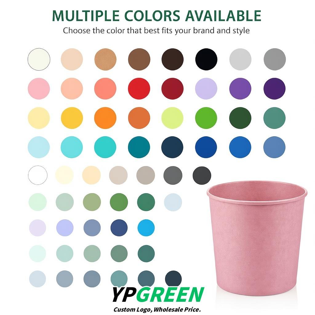 Blush 85 oz Paper Buckets 6.9x5.7x6.3 Inches Cardboard Food Container Blush 85 oz Paper Buckets 6.9x5.7x6.3 Inches Cardboard Food Container