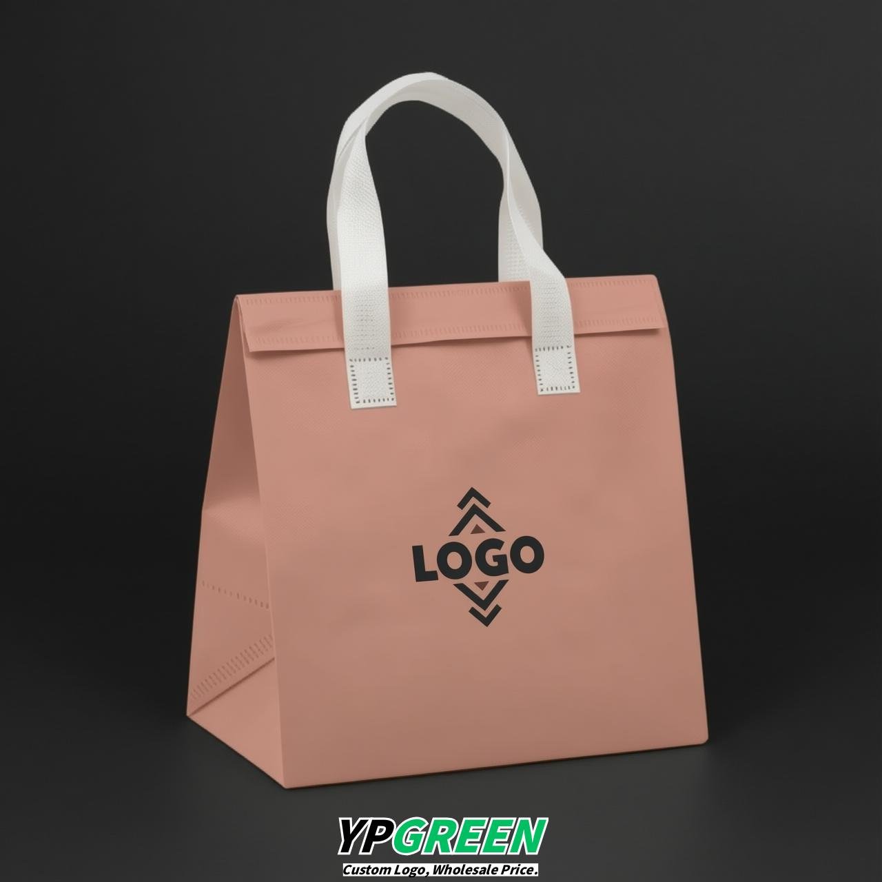 Blush 4-Cup insulated take away bags wholesale 9.5 x 9.5 x 6 inches for Hot & Cold Drink Delivery