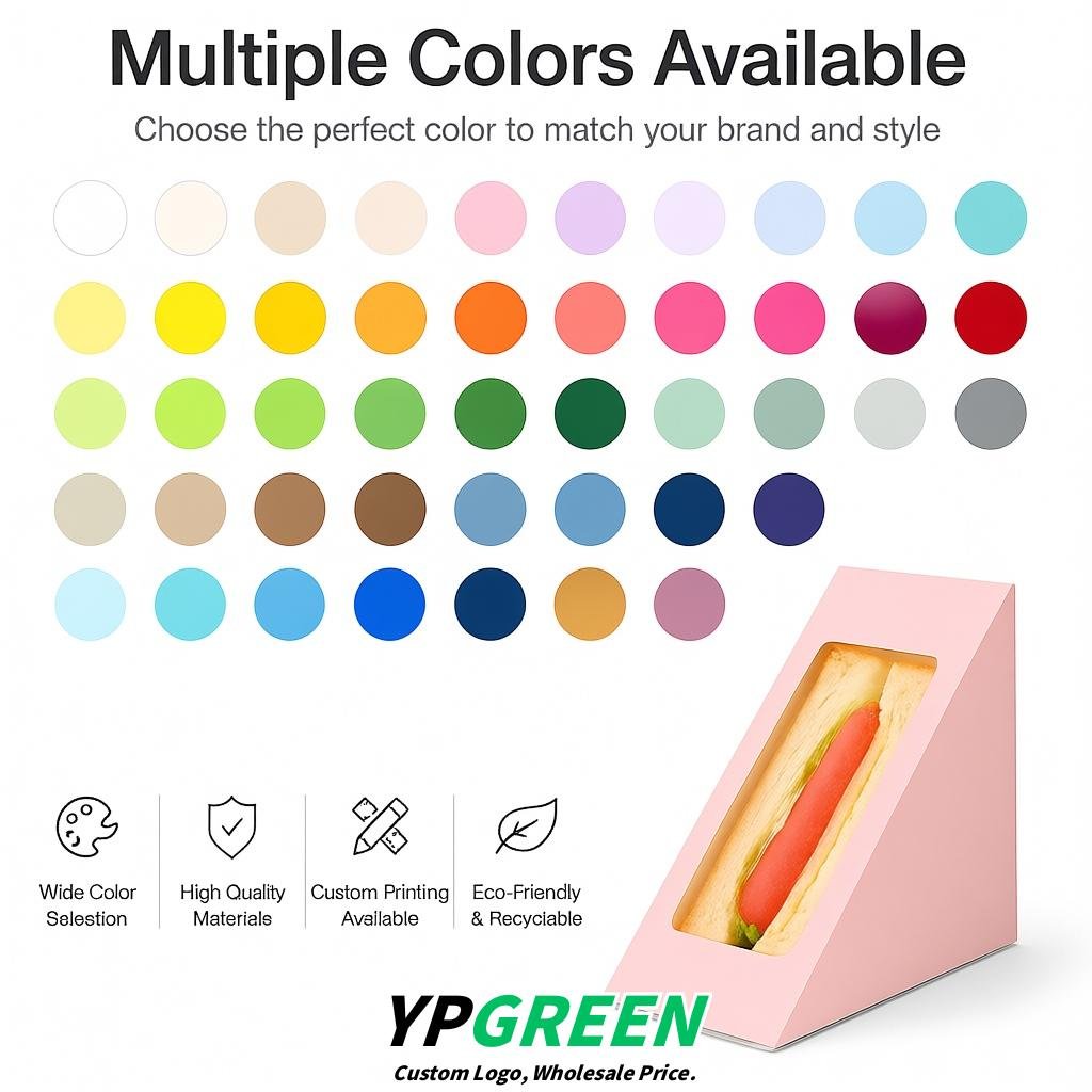 Blush Triangle Paper Sandwich Boxes with Window 4.7x4.7x2.6 Inch - Factory Direct Blush Triangle Paper Sandwich Boxes with Window 4.7x4.7x2.6 Inch - Factory Direct
