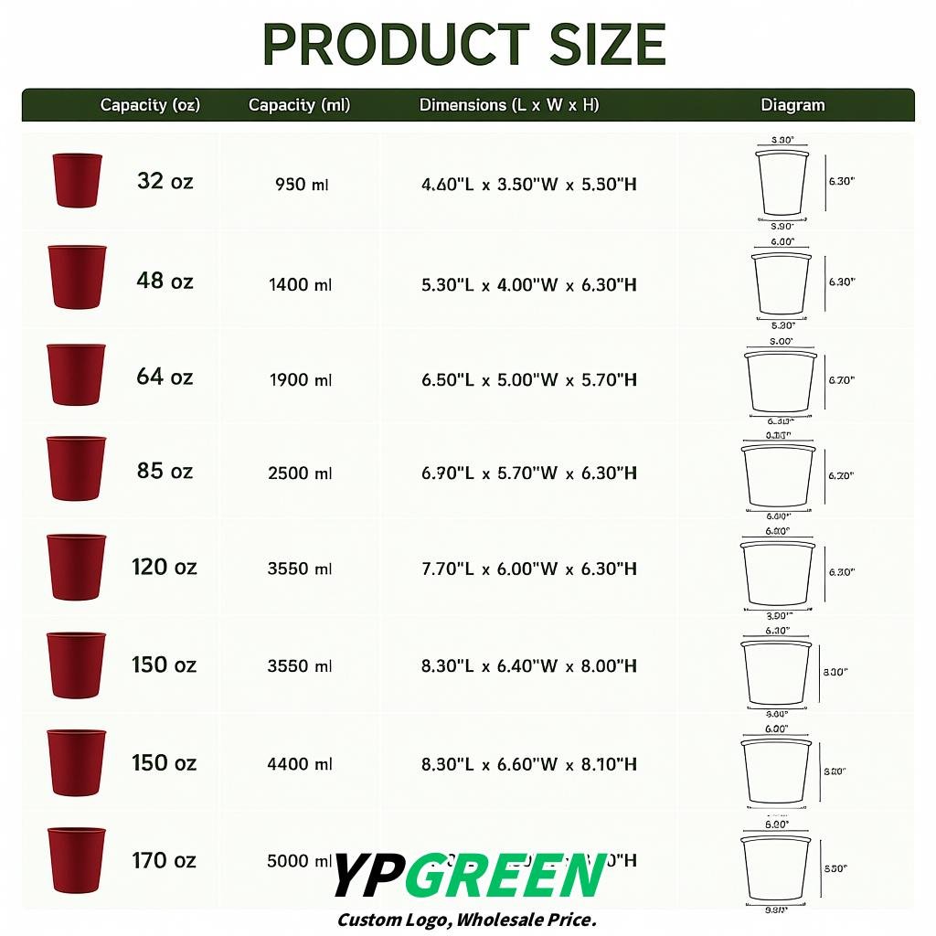 Brick Red 85 oz Paper Buckets 6.9x5.7x6.3 Inches Cardboard Food Container Brick Red 85 oz Paper Buckets 6.9x5.7x6.3 Inches Cardboard Food Container