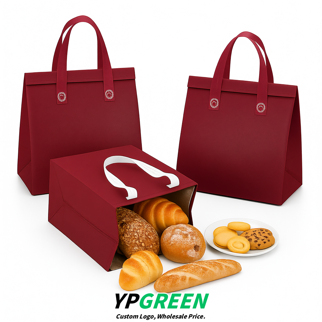 Carmine 4-Cup insulated take away bags wholesale 9.5 x 9.5 x 6 inches for Hot & Cold Drink Delivery