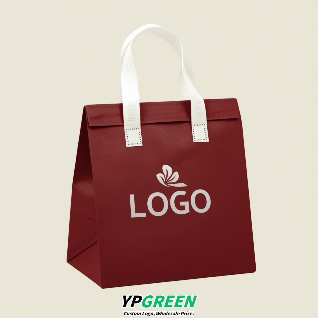 Carmine 4-Cup insulated take away bags wholesale 9.5 x 9.5 x 6 inches for Hot & Cold Drink Delivery