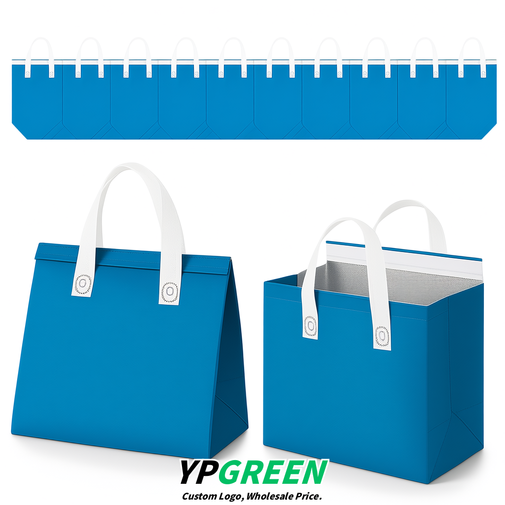 Cerulean 4-Cup insulated take away bags wholesale 9.5 x 9.5 x 6 inches for Hot & Cold Drink Delivery