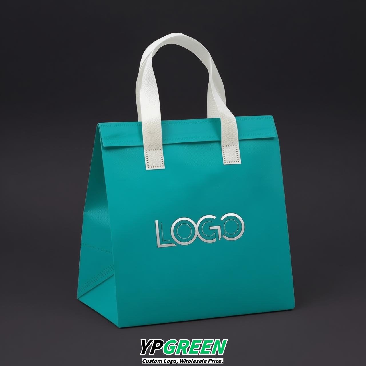 Cerulean 4-Cup insulated take away bags wholesale 9.5 x 9.5 x 6 inches for Hot & Cold Drink Delivery