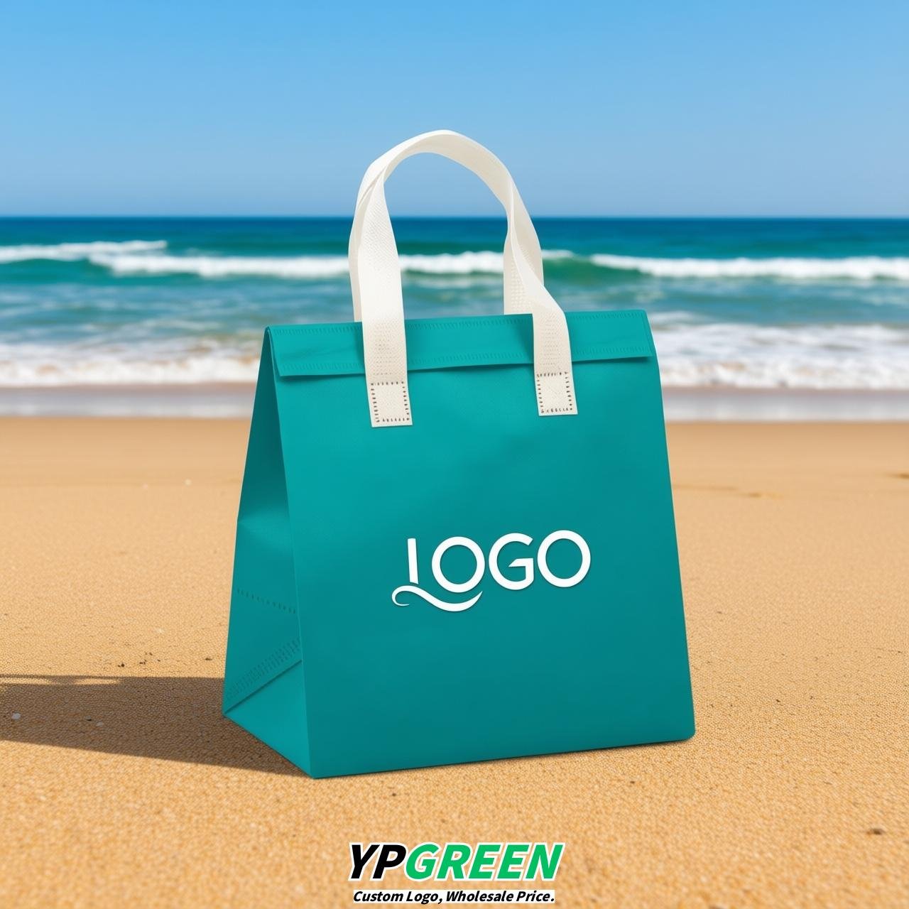 Cerulean 4-Cup insulated take away bags wholesale 9.5 x 9.5 x 6 inches for Hot & Cold Drink Delivery