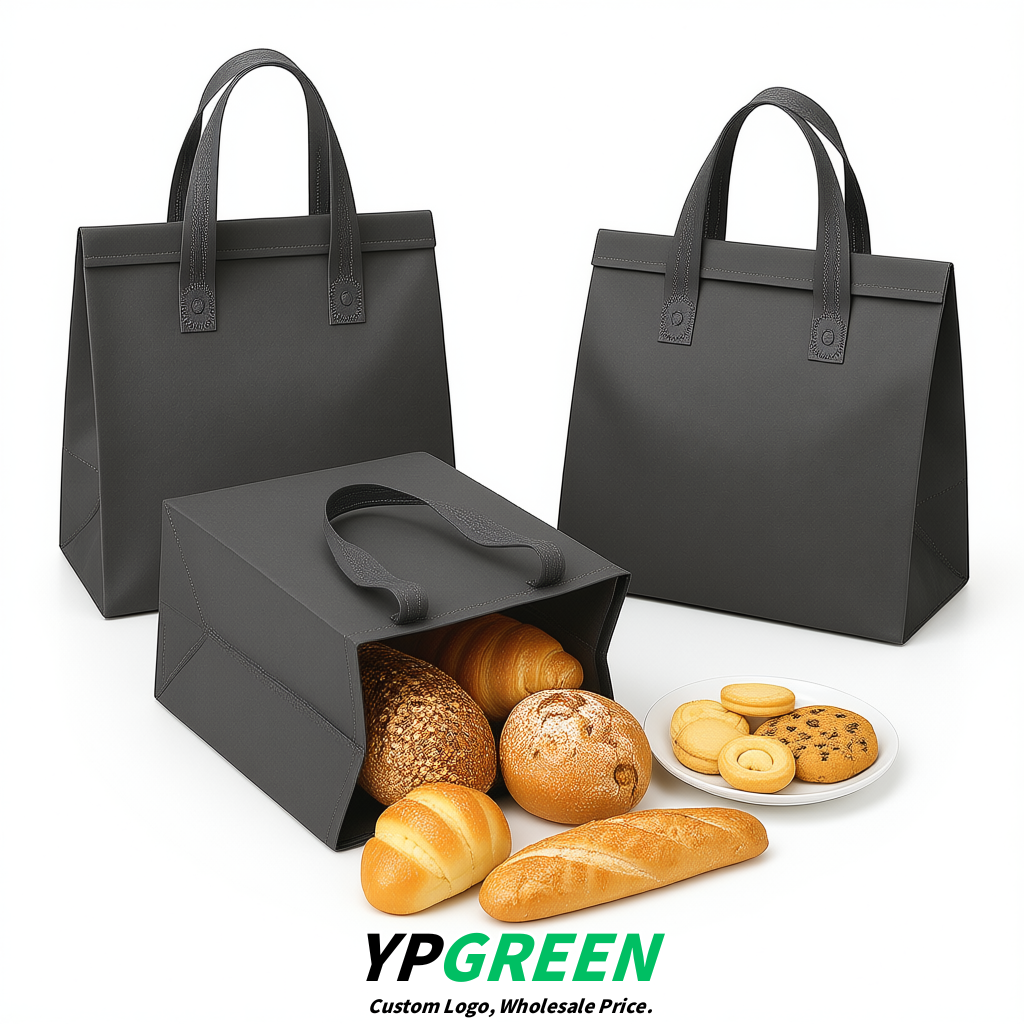 Charcoal 4-Cup insulated take away bags wholesale 9.5 x 9.5 x 6 inches for Hot & Cold Drink Delivery
