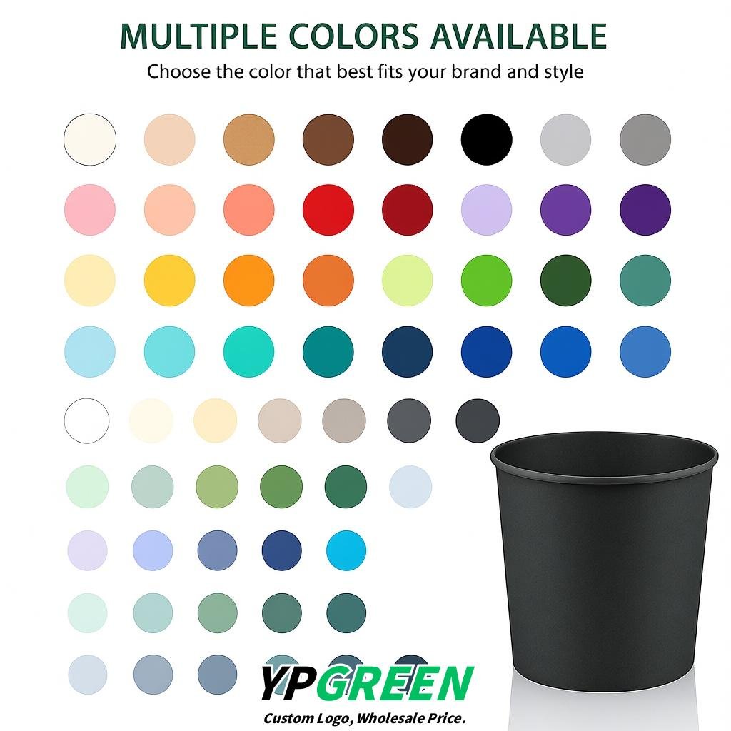 Charcoal 85 oz Paper Buckets 6.9x5.7x6.3 Inches Cardboard Food Container