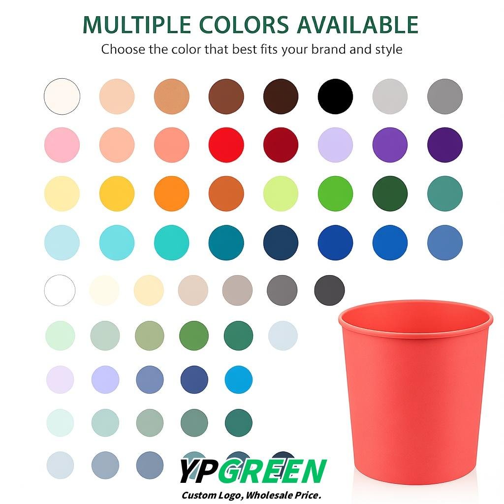 Coral 85 oz Paper Buckets 6.9x5.7x6.3 Inches Cardboard Food Container