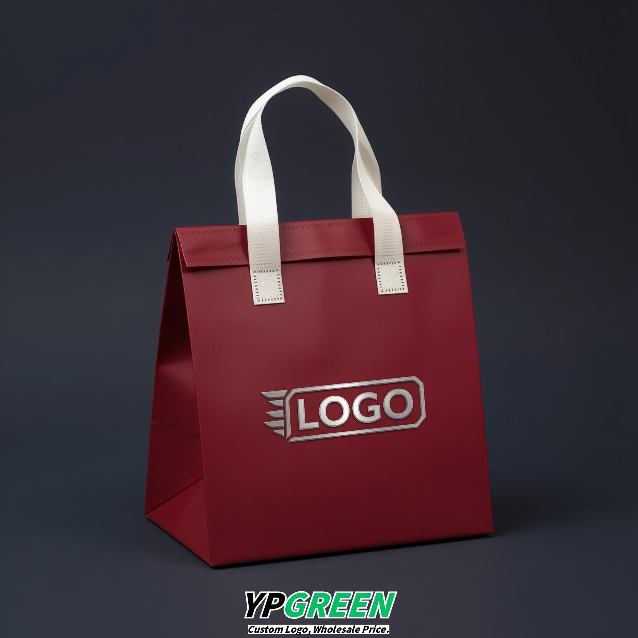 Crimson 4-Cup insulated take away bags wholesale 9.5 x 9.5 x 6 inches for Hot & Cold Drink Delivery